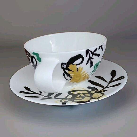 Crate & Barrel Limited Edition Cup & Saucer Set 2014 Penelope Dullaghan - Picture 7 of 7